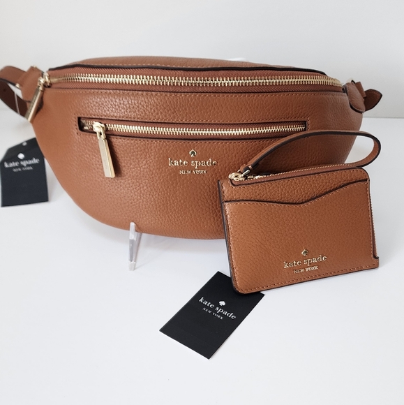 Kate Spade Leila Belt Bag Fanny Pack & Matching Wristlet Bundle Warm Gingerbread - Picture 11 of 15